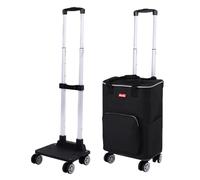Faltbarer Trolley mit rädern, thermischer und wasserdichter Trolley | Einkaufswagen mit 4 Rädern von 40 l/30 kg | kompaktes 2-in-1-Design - Einkaufstrolley oder tragbarer Kühlschrank
