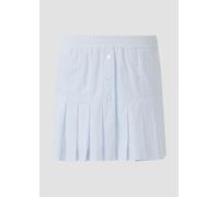 Faltenminirock mit zarten Streifen | QS x Debi Flügge 38 blau 2165519.50G0.38
