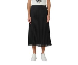Faltenrock S.OLIVER BLACK LABEL, Damen, Gr. 46, schwarz, Web, Obermaterial: 100% Polyester. Futter: 100% Viskose, unifarben, normal 3/4-Länge, Röcke, mit elastischem Bündchen (41446700-46) schwarz