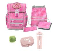 Familando Ballerina Schulranzen Set für Mädchen 1. - 4. Klasse, McNeill Ergo Complete Schultasche, Ergonomisch, Leicht 1.150 Gramm, Geräumig 20 L Volumen, Nachhaltig (8-teilig mit Lunch-Set)