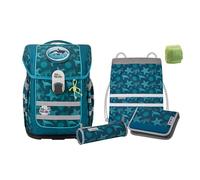 Familando - McNeill Ergo Complete Schulranzen Set - 6-teilig mit Federmappe - Orca Wal - Ergonomisch & 3-Fach verstellbar - 1150g leicht mit 20L Volumen & Reflektoren - aus recyceltem Ocean Plastic