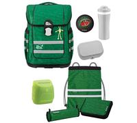 Familando - McNeill Ergo Complete Schulranzen Set - 8-teilig mit Lunch-Set - Dinosaurier - Ergonomisch & 3-Fach verstellbar - 1150g leicht mit 20L Volumen - aus recyceltem Ocean Plastic