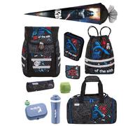 Familando - McNeill Teneris Schulranzen Set - 10-teilig mit Schultüte - Star Wars Darth Vader - Ergonomisch & Verstellbarer Brustgurt - 980g leicht mit 18L Volumen & Reflektoren - ab 1. Klasse