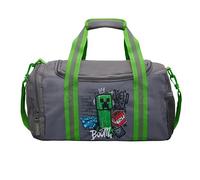Familando - Minecraft Sporttasche für Kinder - Extra große Schulsporttasche mit Reißverschlussfächern & Netztasche - 15 Liter Volumen, Gym- & Reisetasche für Schule & Freizeit - robuste Sporttasche