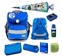 Familando - School Mood Timeless Air+ Schulranzen Set 10-teilig mit Schultüte - Sonder-Edition FC Schalke 04-980g leicht mit 23L Volumen - mit höhenverstellbarem System & Reflektoren