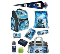 Familando - Schulranzen Set CLOU - 10-teilig mit Schultüte - Star Wars Classic - Ergonomisch, stabil & mit gepolstertem Rücken - 930g leicht - 15L Volumen - Mit Reflektoren - ab 1. Klasse