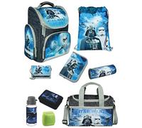 Familando - Schulranzen Set CLOU - 9-teilig mit Sporttasche - Star Wars Classic - Ergonomisch, stabil & mit gepolstertem Rücken - 930g leicht - 15L Volumen - Mit Reflektoren - ab 1. Klasse