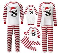 Familien Weihnachtspyjama Schlafanzug Partnerlook Matching Pyjamas Weihnachts Pyjama Männer Damen Satin Pyjama Weihnachts Sweatshirt Damen Kuschel Jumpsuit Women's Sets Einhornkostüm