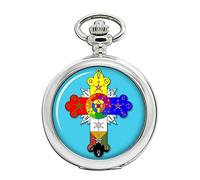 Family Crests Rosy (Rose) Kreuz Lamen Volle Sprungdeckel Taschenuhr