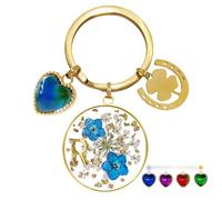 Famweylami Schlüsselanhänger mit Buchstaben für Damen, Süßer Schlüsselring mit Namen Initiale Herz Anhänger, Geschenk Personalisierter für Kleine Schwester，Mama，Freundin，Frauen -R,Golden