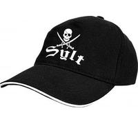 Fan-O-Menal Baseballcap mit Einstickung - Sylt Totenkopf Skull Pirat - 68004-1 schwarz