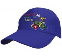 Fan-O-Menal Kinder-Baseballcap mit Einstickung - Traktor fahren ist cool - 69116 blau