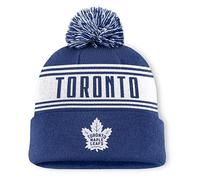 Fanatics NHL Fundamental Enforcer Strickmütze mit Bommel, Toronto Maple Leafs, EinheitsgröÃŸe