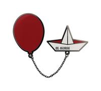 FaNaTtik Pennywise Pennywise Pin Badge Set of 2 Badges with Connecting Chain, Einheitsgröße, Metall