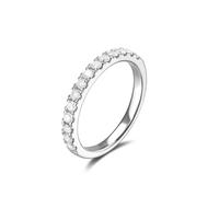 FANCIME 0,42 Karat Lab-Grown Diamant Bandring Damen,Timeless Ringe aus 925 Sterling Silber Verlobungsring Hochzeit Valentinstag Schmuck für Damen Frauen Sie (D-E Farbe, VS Clarity)