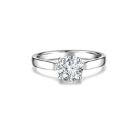 FANCIME 1 Karat Lab-Grown Diamant Ringe Damen, Solitär Diamant Ringe aus 925 Sterling Silber Verlobungsring Hochzeit Eheringe Valentinstag Schmuck für Damen Frauen Sie (D-E Farbe, VS Clarity)
