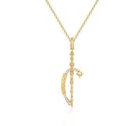 FANCIME Harry Potter x Kollaboration - Dumbledore Elder Wand Halskette, Gelb Plated Copper Pendant Halskette Schmuckgeschenke für Damen Mädchen