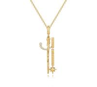 FANCIME Harry Potter x Kollaboration - Ron Weasley Wand Halskette, Gelb Plated Copper Pendant Halskette Schmuckgeschenke für Damen Mädchen