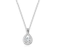 FANCIME Lab-Grown Diamant Infinity Unendlichkeit Anhänger Kette, 925 Sterling Silber Farben D-E, Reinheit VS Diamant Halskette Schmuck für Damen Sie, Kettenlänge: 40+5 cm