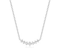FANCIME Lab-Grown Diamant Smile Lächeln Anhänger Kette, 925 Sterling Silber 0,52ct Farben D-E, Reinheit VS Diamant Halskette Geschenke Schmuck für Damen Sie, Kettenlänge: 40+5 cm