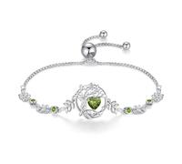 FANCIME Lebensbaum Peridot Armband für Damen 925 Sterling Silber Baum des Lebens Peridot Anhänger Armband Schmuck Geschenke für Damen Frauen Mädchen