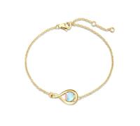 FANCIME Mondstein Armband Juni Geburtstein Armbänder 925er Sterlingsilber Gelbgold Vergoldet Infinity Link Armkette Feiner Schmuck Weihnachten Jahrestag Geburtstag Geschenke für Mama Frauen