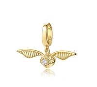 FANCIME x Harry Potter Kollaboration - Golden Snitch Charm, Schmuckgeschenke für Damen Mädchen