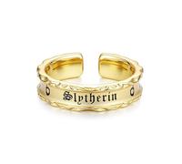 FANCIME x Harry Potter Kollaboration - Slytherin House Ring - Gelb, Schmuckgeschenke für Damen Mädchen Herren