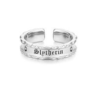 FANCIME x Harry Potter Kollaboration - Slytherin House Ring - Silber, Schmuckgeschenke für Damen Mädchen Herren