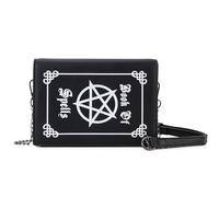 fancybag Magic Book of Spells Geldbörse für Frauen Helloween Zauberbuch Hexe Clutch Mädchen Umhängetasche mit Kette, Schwarz (Black-b)