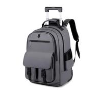 FANDARE 2 in 1 Business Trolley Rucksack Reiserucksack mit schnell laufenden Rollen Herren Laptop-Trolley Handgepäck Rolling Notebook bis 15.6 Zoll Reisetasche Arbeit Reisekoffer Aaktenkoffer Grau