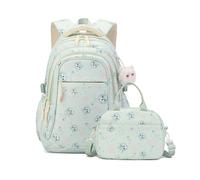 FANDARE 2 IN1 Niedlich Kinderrucksäcke mit Lunchpaket Schultasche für Mädchen Junge Juniorrucksäcke Schultasche Rucksäcke Kids-Rucksack Kinder-Tragebeutel Schulranzen School Bag Hellgrün