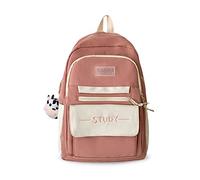 FANDARE 2025 Upgrade 15.6 Zoll Laptop Rucksack Leichter Schulrucksack für Damen Wasserfester Leichtgewicht-Rucksack für Universität Beruf und Reise Tagesrucksack für Alltag Rosa