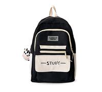 FANDARE 2025 Upgrade 15.6 Zoll Laptop Rucksack Leichter Schulrucksack für Damen Wasserfester Leichtgewicht-Rucksack für Universität Beruf und Reise Tagesrucksack für Alltag Schwarz