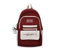 FANDARE 2025 Upgrade 15.6 Zoll Laptop Rucksack Leichter Schulrucksack für Damen Wasserfester Leichtgewicht-Rucksack für Universität Beruf und Reise Tagesrucksack für Alltag Rot