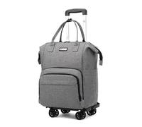 FANDARE 3-in-1 Roll-Rucksack Faltbar Konvertierbarer Einkaufswagen & Handgepäcktrolley Herren Damen Einkaufstrolley Reisegepäck für Einkauf Business Wochenendtrips (Kabinentauglich) Grau