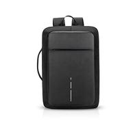 FANDARE 3-in-1-Rucksack für Herren, Business, mit USB-Ladeanschluss, Laptop, Handtasche, für Reisen, Umhängetasche, wasserdicht, Polyester, Schwarz, L, Freizeitrucksack