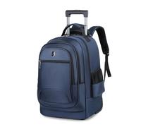 FANDARE 35 L Rollrucksack Business Trolley Rucksack Reiserucksack mit Versteckbare Zugstange Herren Damen Laptop-Trolley Handgepäck Rolling Notebook bis 15.6 Zoll Reisetasche Wasserdicht Blau