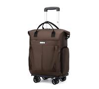 FANDARE 35L Laptop-Trolleys Herren Damen Einkaufstrolley klappbar Rollerrucksack Business Wandlungsrucksack Reiserucksack mit Rollen Trolley-Rucksack Rollen Handgepäck Rolling Aaktenkoffer Braun
