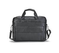 FANDARE Aktentasche für 14-Zoll-Laptops Ledermappe für Herren Reiserucksack Trageriemen Handgepäck unter dem Sitz Business Messenger Handtasche Reisekoffer Aaktenkoffer für Schule, Arbeit, Schwarz