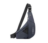 FANDARE Anti Diebstahl Brustasche Herren Sport Umhängetasche Damen Linke Schulter Sling Crossbody Bag Wasserdichtes PU Leder Messenger-Bags Schultertaschen für Reise Schule Wandern Bodybag Blau Links