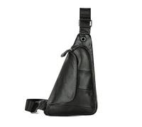 FANDARE Anti-Diebstahl Brusttasche Herren Sling Crossbody Pack Leder Umhängetaschen Schultertasche Bauchtasche Crossover Rucksack Daypacks für Männer Outdoor Reisen Camping Wanderrucksäcke Schwarz