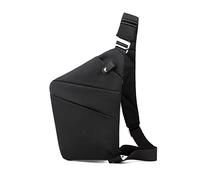 FANDARE Anti-Diebstahl Brusttasche Herren Sling Crossbody Pack Umhängetaschen Schultertasche Bauchtasche Crossover Rucksack Daypacks für Männer Outdoor Reisen Camping WanderrucksäckeSchwarz