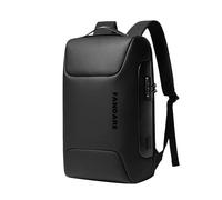 FANDARE Anti-theft Rucksack Herren Laptop-Rucksack Schulrucksack mit USB-Ladeanschluss Damen Geschäft Arbeiten Rucksack Schulranzen für Arbeit Reisen Wandern Tagesrucksack Daypack Hochschule Schwarz A