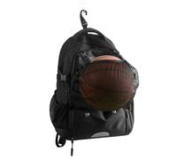 FANDARE Basketball Rucksack Fußball-Rucksack mit Ballfach & Schuhfach Schulrucksack mit 15.6 Zoll Laptopfach für Volleyball, Basketball, Stadion und Strand Sportbeutel Schwarz