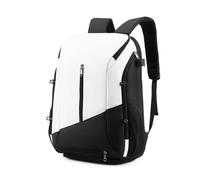 FANDARE Basketball Rucksack Tennisrucksack Fußballtasche Schulrucksack Herren Damen Badminton Tagesrucksäcke Daypacks Laptop Rucksack Outdoor Sports Schulranzen Nylon Reiserucksack Schwarz Weiß