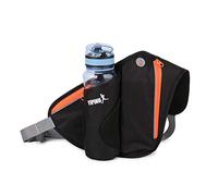 FANDARE Bauchtasche für Trinkflasche Gürteltasche Brusttasche Unisex Sport Trinkgürtel Sling Bag für Joggen Fahrradfahren Reise Laufen Trinkgürtel Hüfttasche Damen Herren Wasserdicht Nylon Schwarz