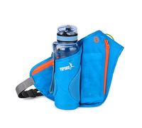 FANDARE Bauchtasche für Trinkflasche Gürteltasche Brusttasche Unisex Sport Trinkgürtel Sling Bag für Joggen Fahrradfahren Reise Laufen Trinkgürtel Hüfttasche Damen Herren Wasserdicht Nylon Blau