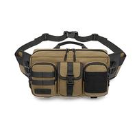 FANDARE Bauchtasche Herren Militär-Gürteltasche Wasserdicht Brusttasche Hüfttasche Sling Bag Umhängetasche für Outdoor Sport Joggen Wandern Radfahren Reisen Daypacks Khaki