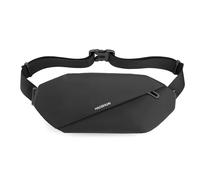 FANDARE Bauchtasche Umhängetasche für Damen HerrenHohe Kapazität & Verstellbarer Gurt Alltagstauglich für Reisen Freizeit Arbeit & Business Wasserabweisendes Nylon Material Schwarz